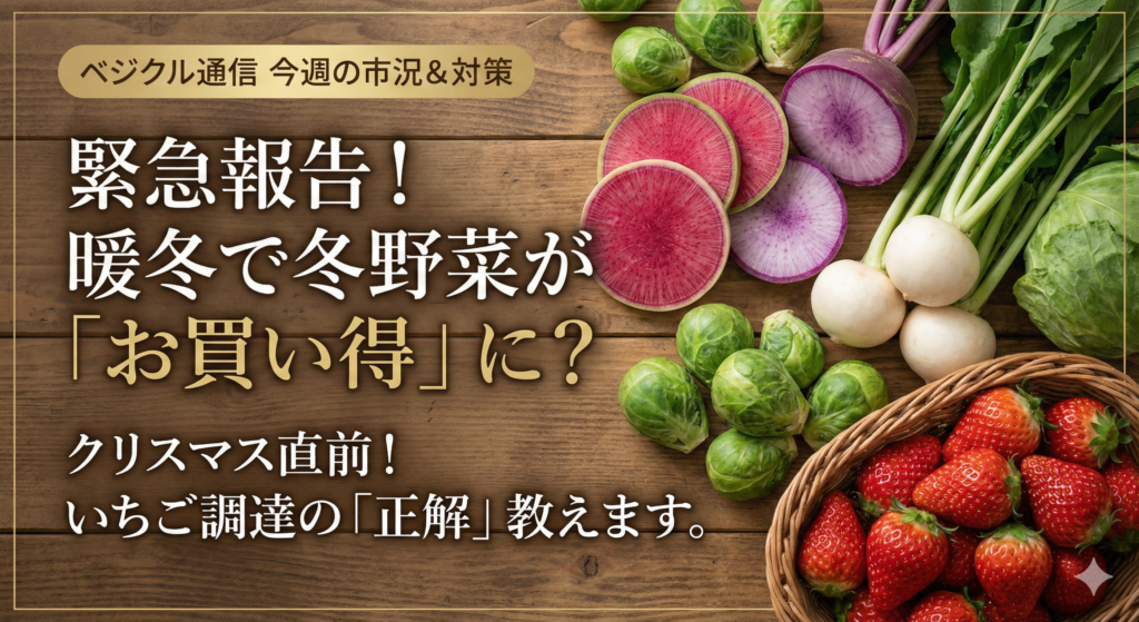 大田市場ニュース｜冬野菜特集：紅しぐれ大根やスティックセニョール